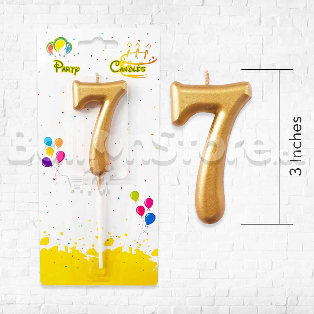 Golden Number Party Candles - PLEASE SELECT NUMBER