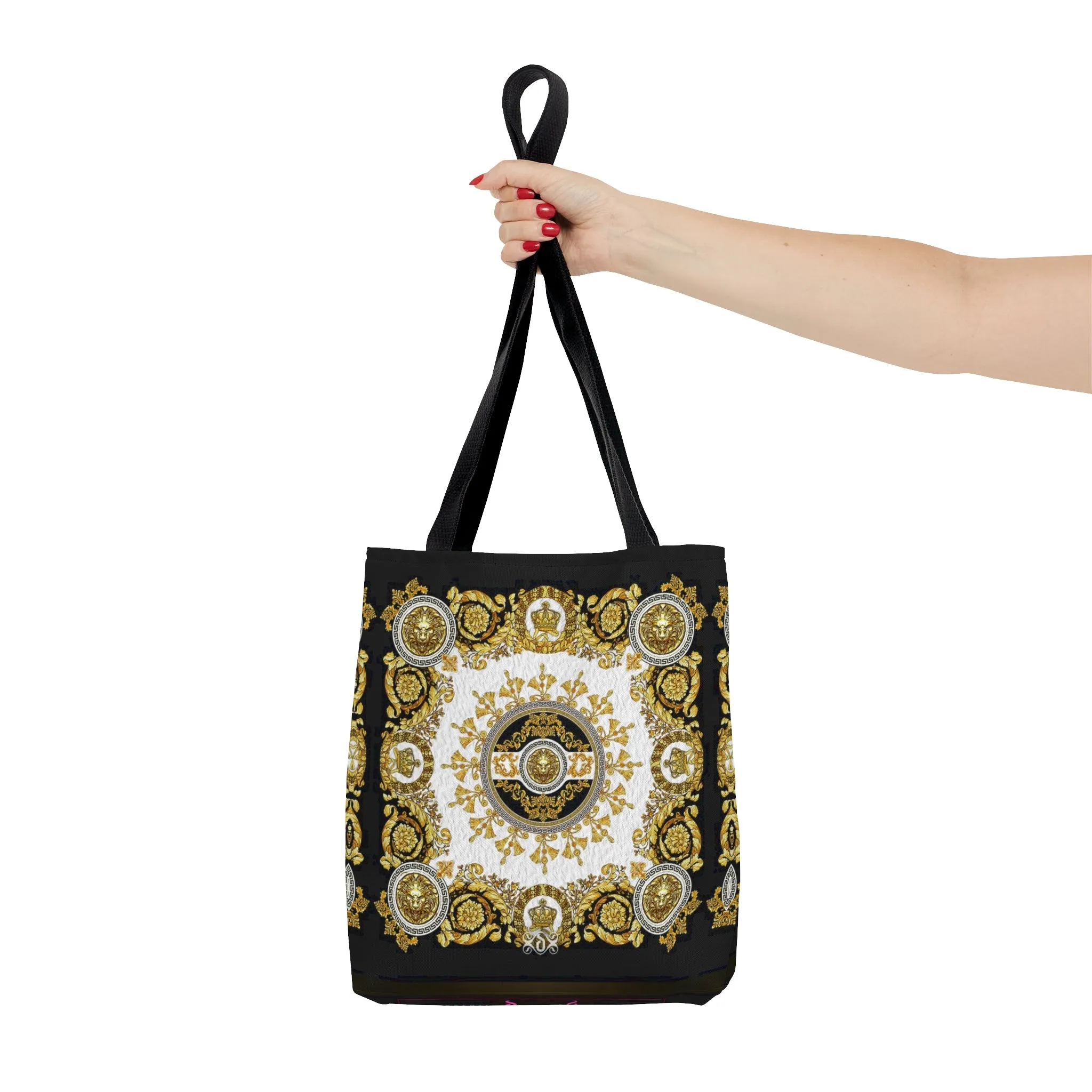 Golden Rococo Tote Bag Beauty of Florence Bag Baroque Handbag Canvas Tote Bag in 3 Sizes | 0016