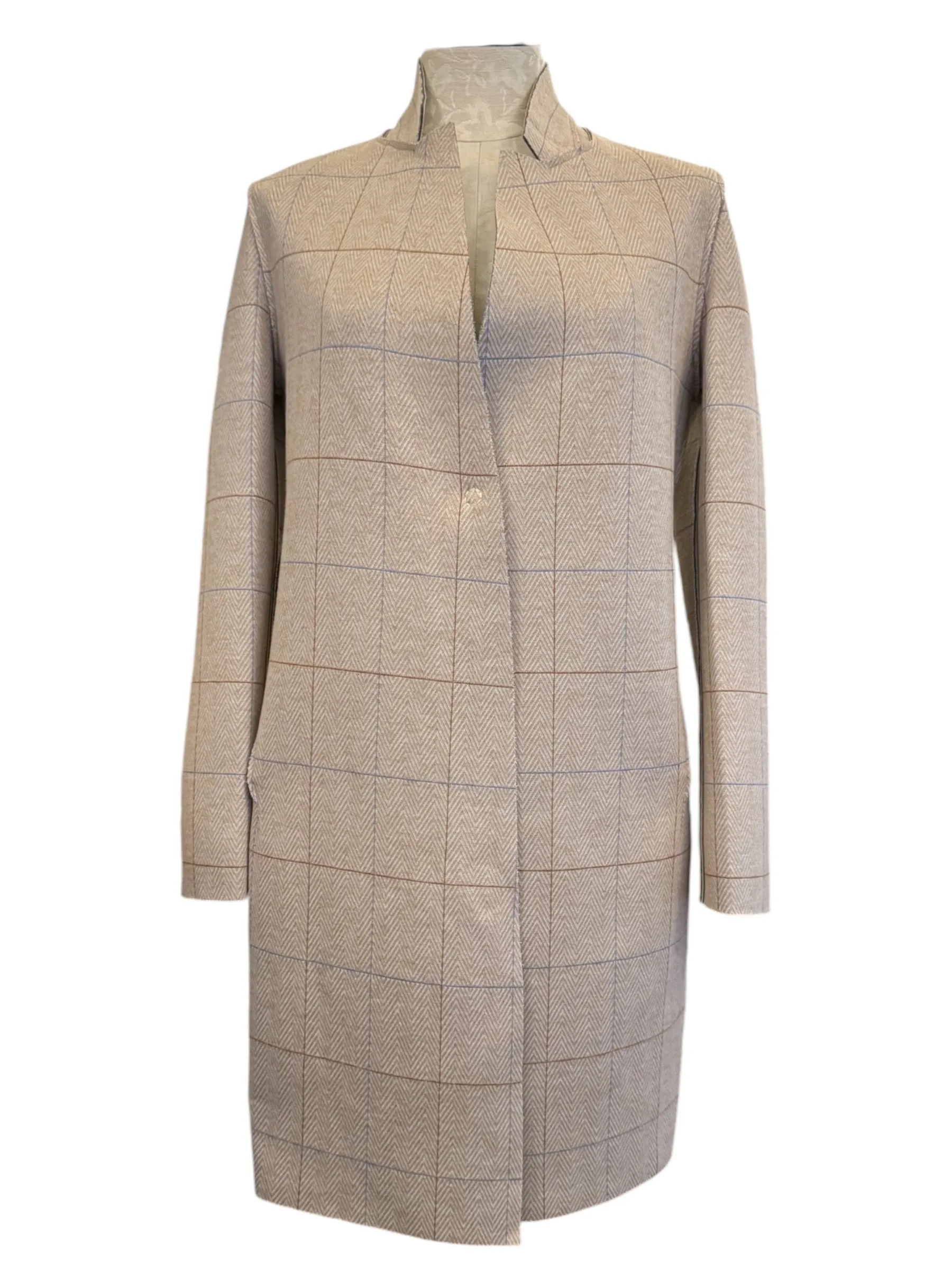 GoodMatch Neoprene Reversible Coat Tartan Beige