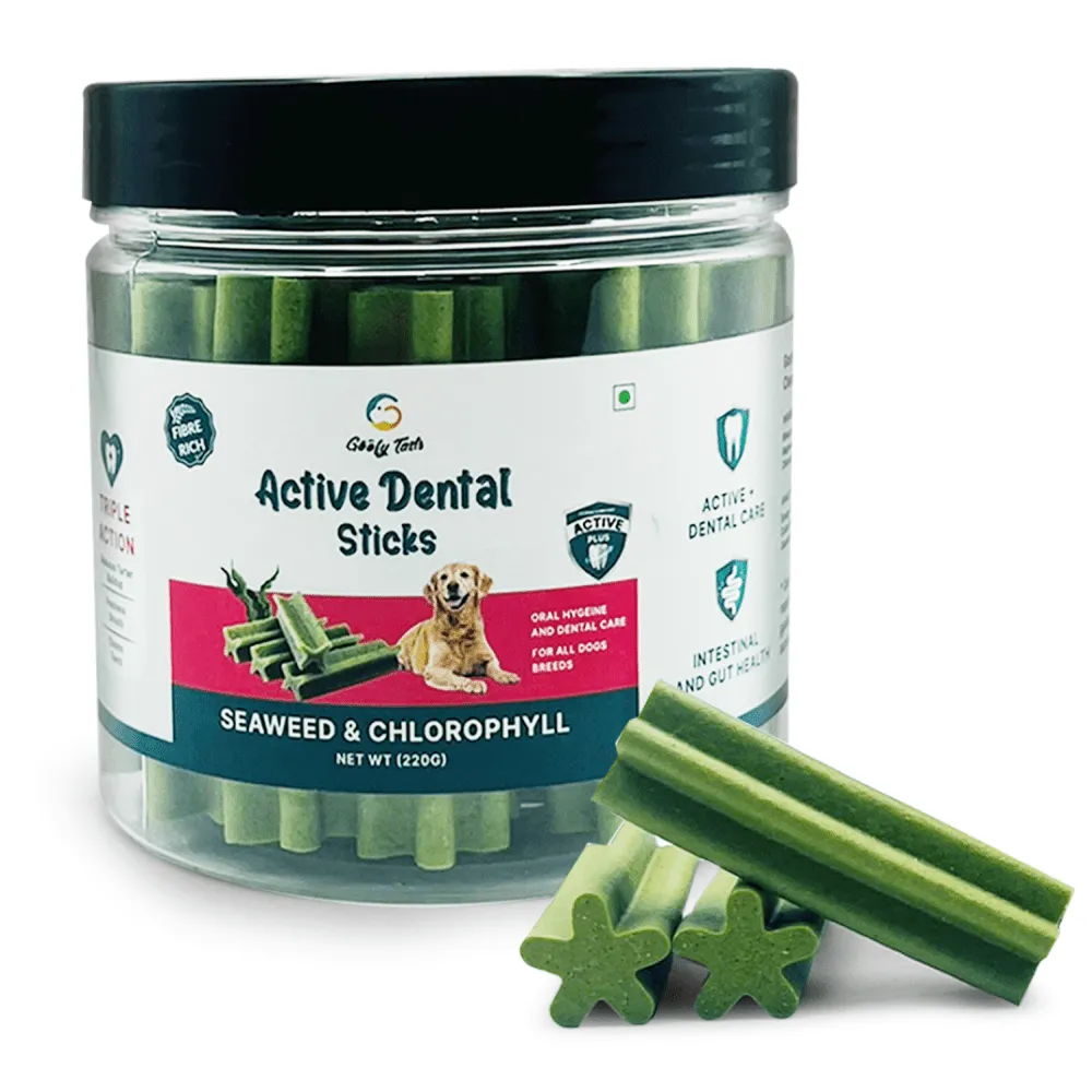 Goofy Tails Seaweed Active Dental Twists Dog Treats