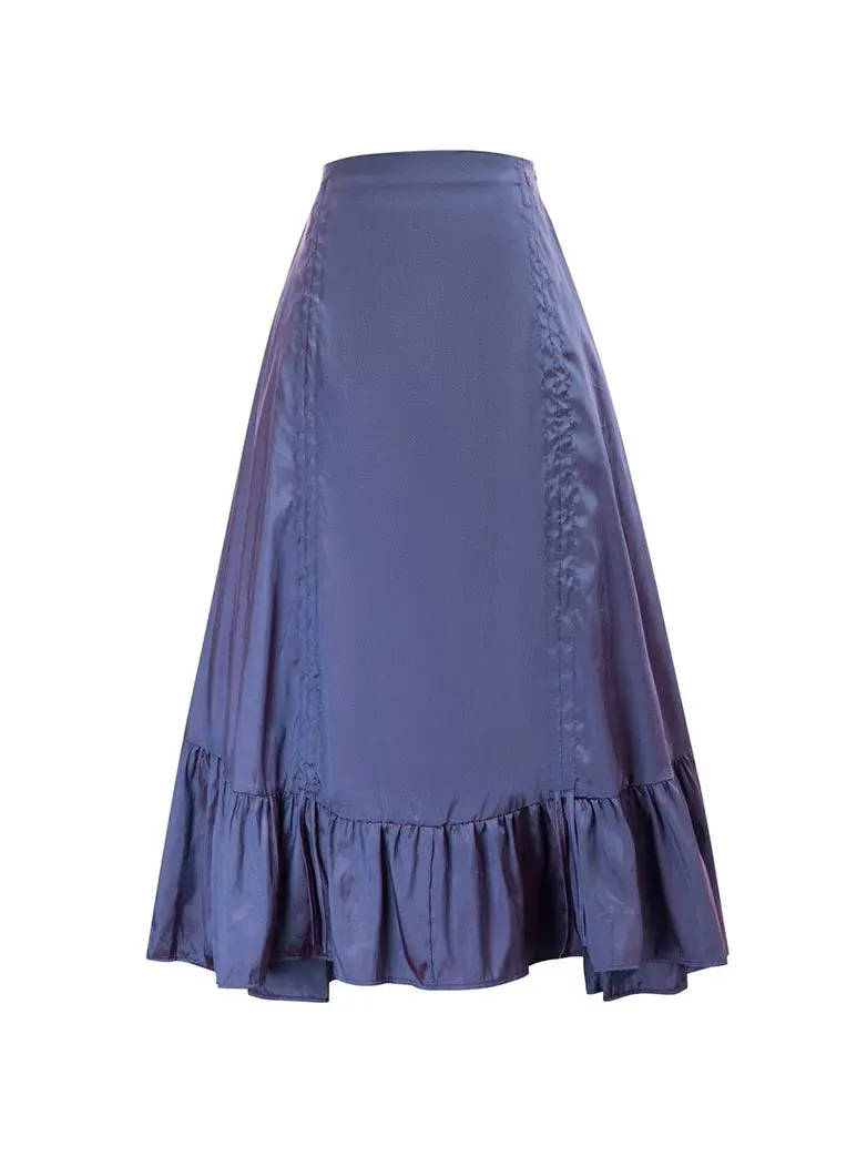 Gothic Chameleon High-Low Drawstring Skirt