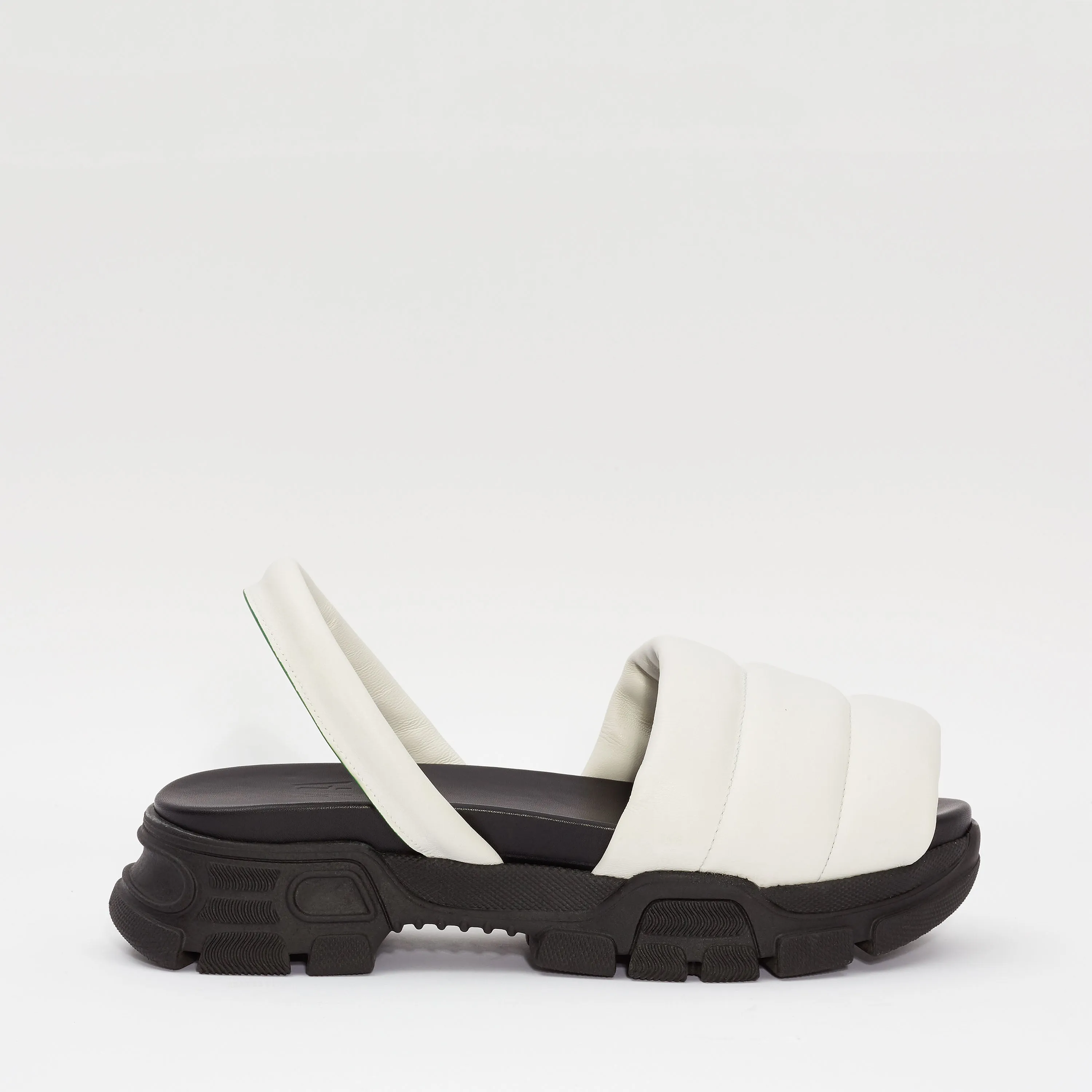 GOYA Ice White Quilted Sporty Sandal