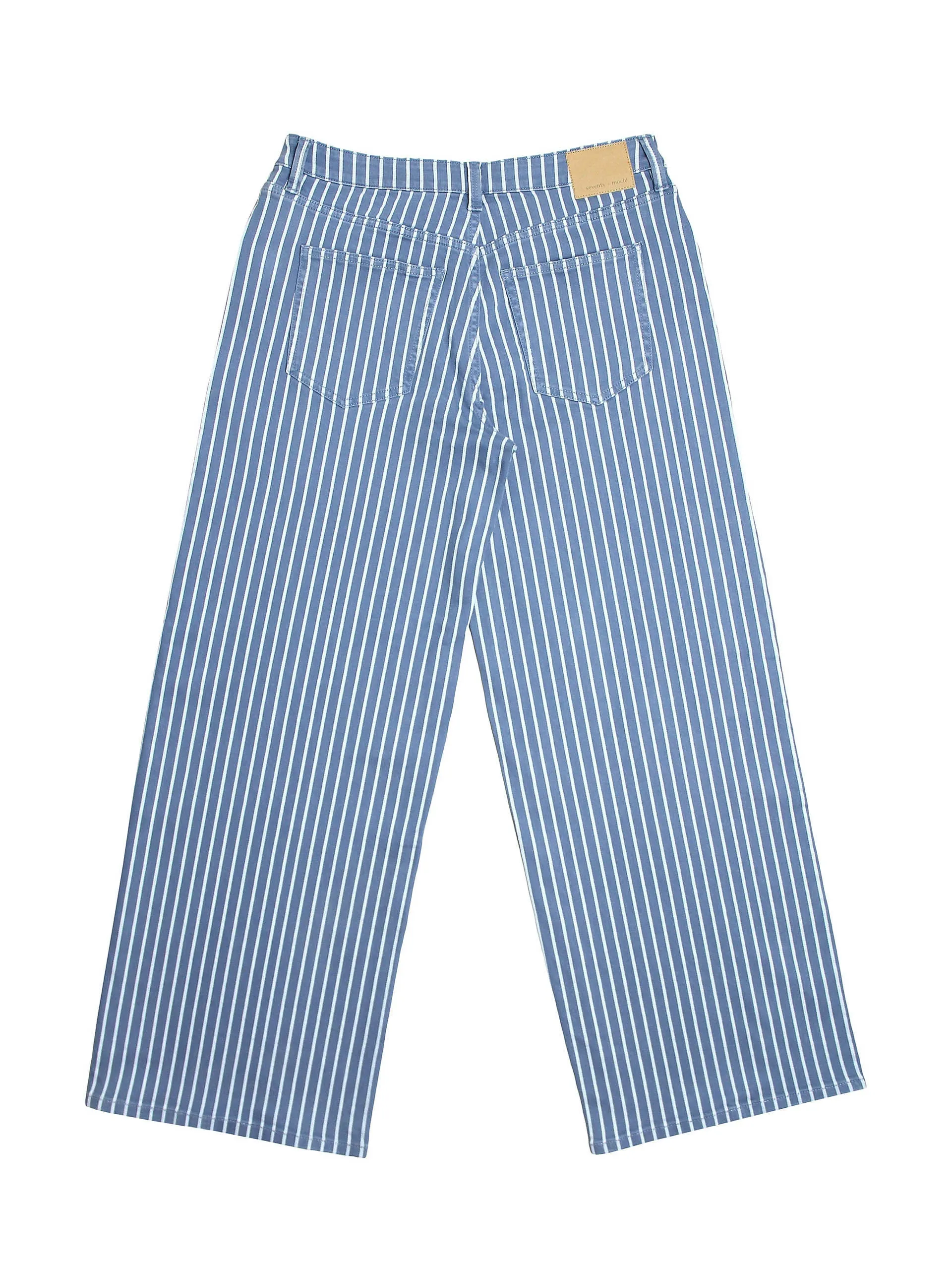 Gracie jean in washed denim wide stripe