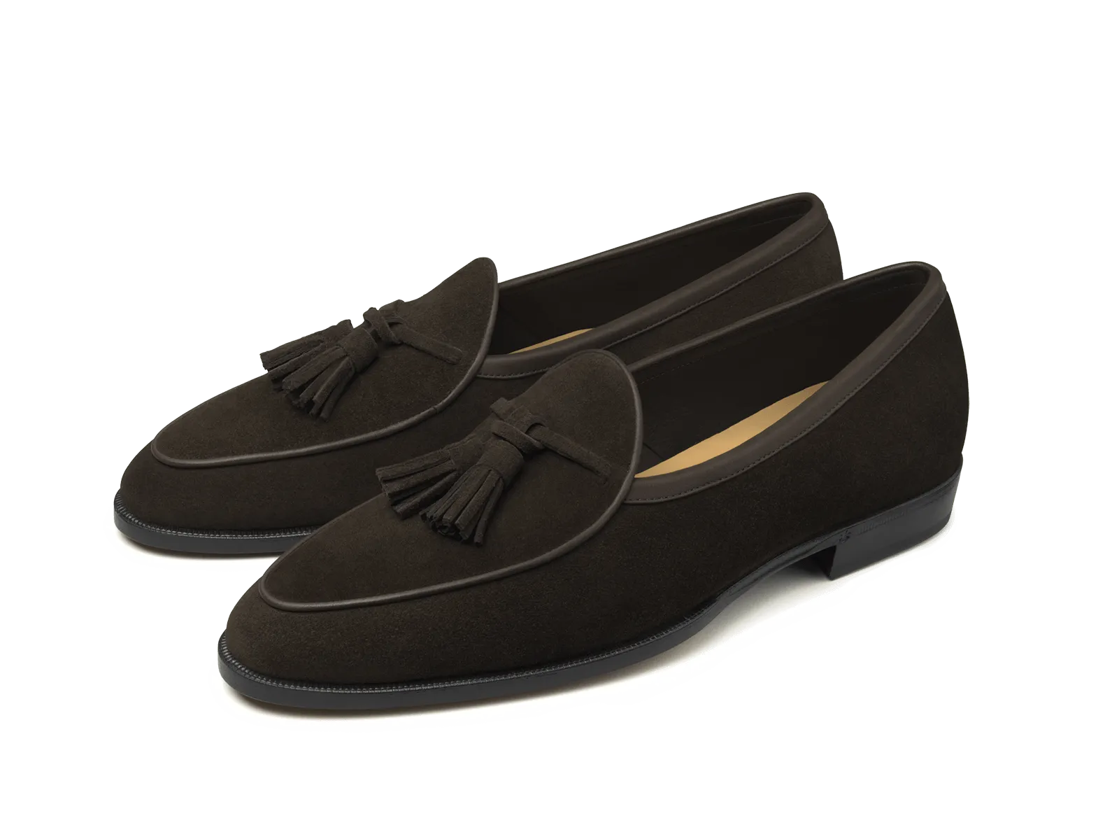 Grand Seine Tassel Loafers in Dark Brown Noble Suede