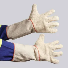 GRANGE DUAL-LAYER TERRY TOWELLING COTTON GLOVE - CANVAS CUFF 20CM