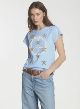 Graphic Ava Tee - Sky Peace Star