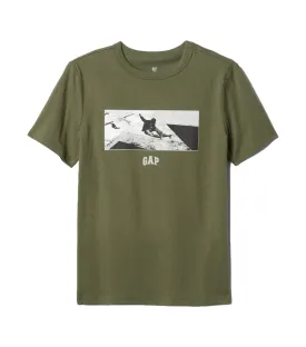 Graphic T-Shirt Army Jacket Green