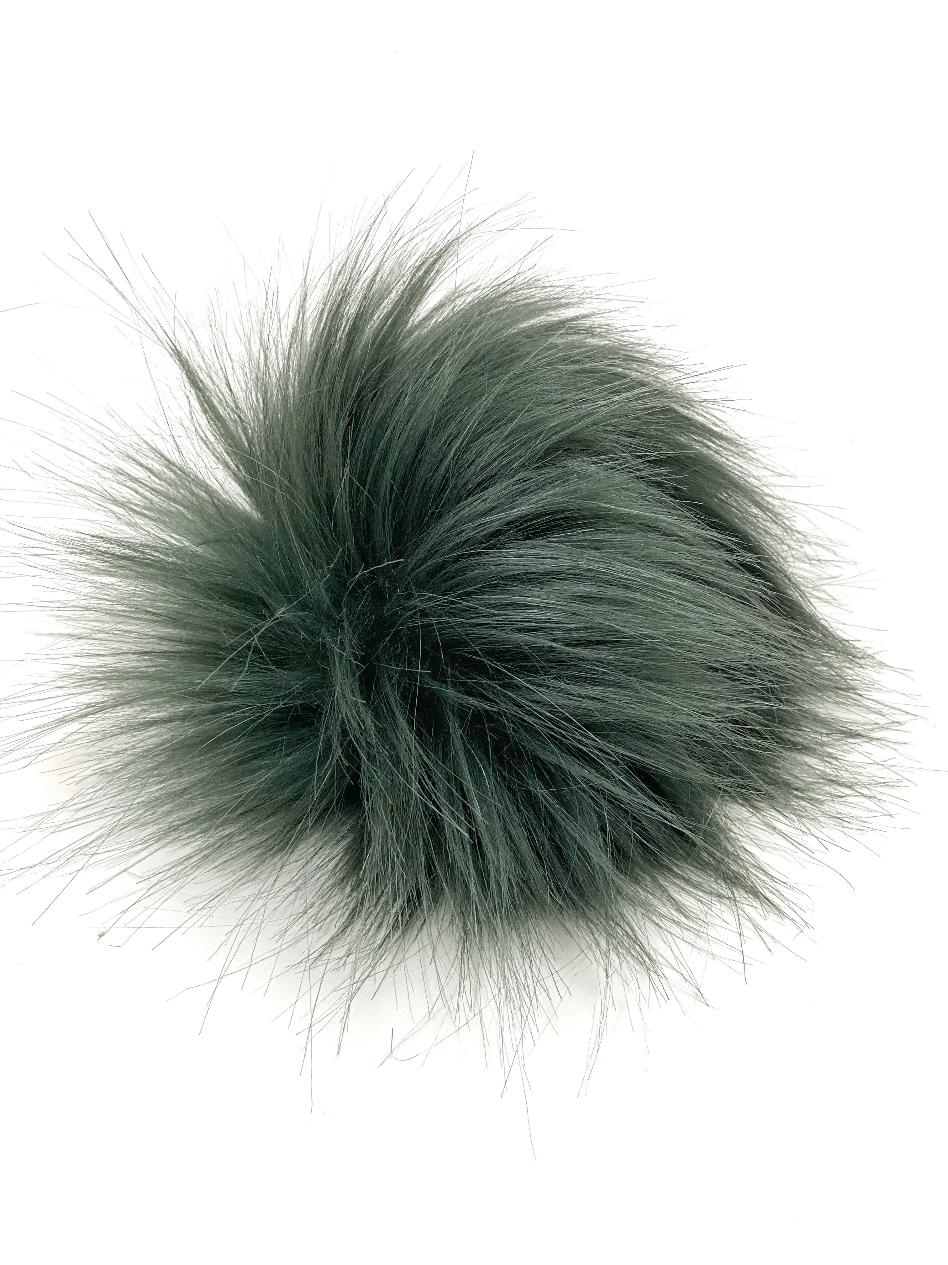 Graphite Gray Faux Fur Pom Pom