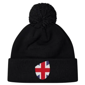 Great Britain Shield Pom Pom Beanie