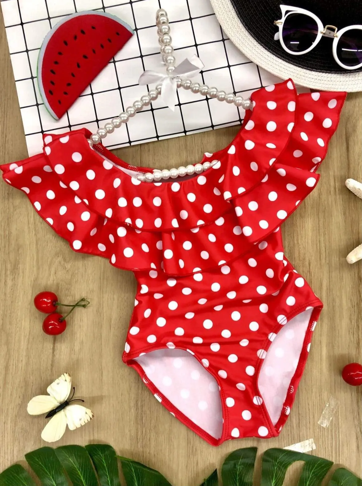 Great Day For Polka Dots One Piece Swimsuit