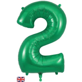 Green 2 Large Shape Number Balloon