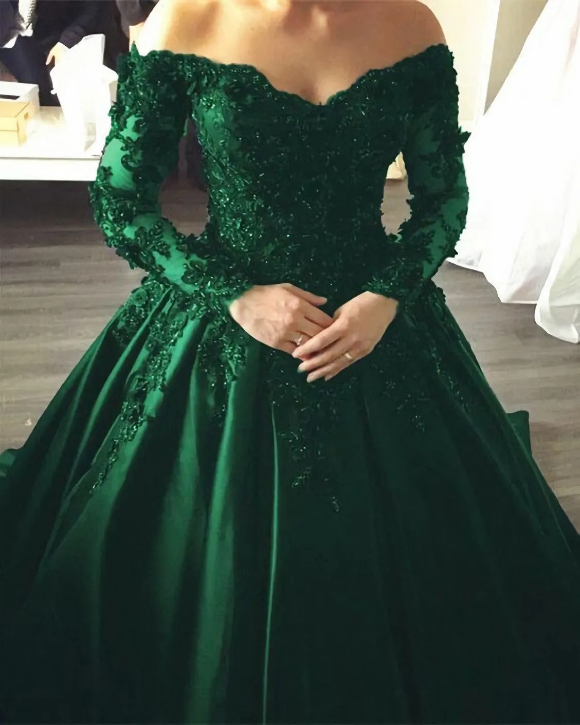 Green Ball Gown Prom Dress Evening Dress