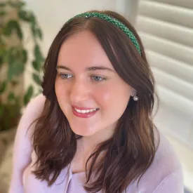 Green Headband Thin Headband Sparkly