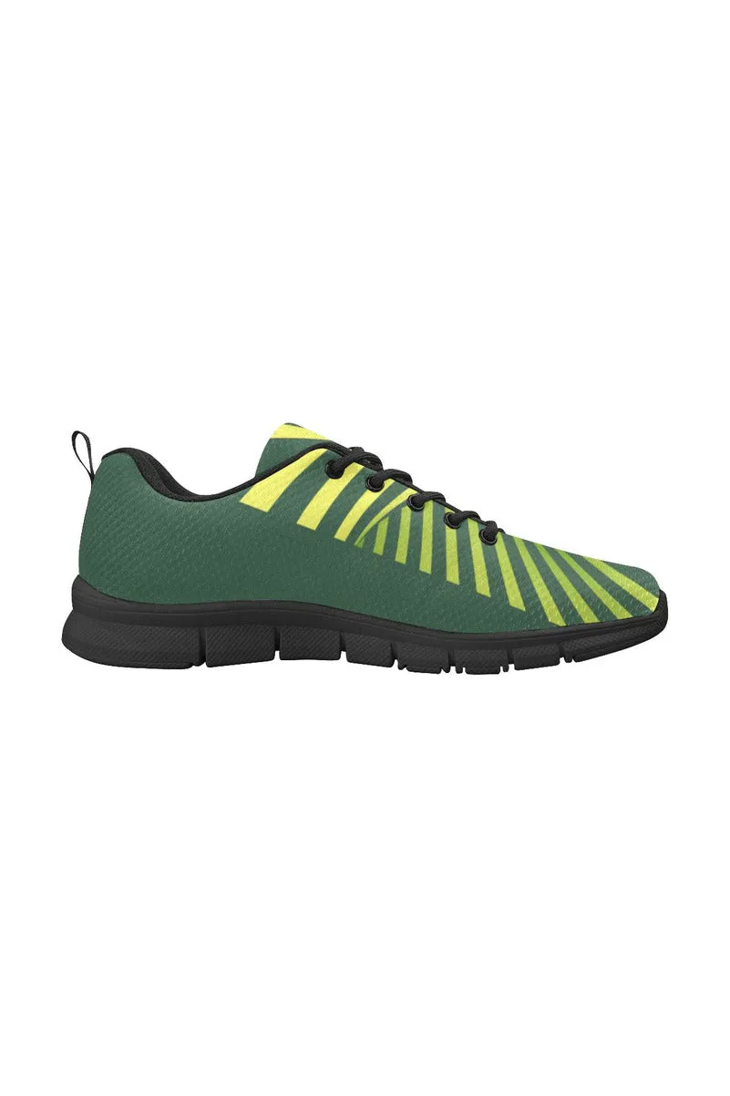 Green Illusion Women's Breathable Running Shoes (Model 055)