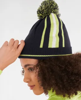 GREEN LAMB Mona Fleece Lined Stripe Hat Navy