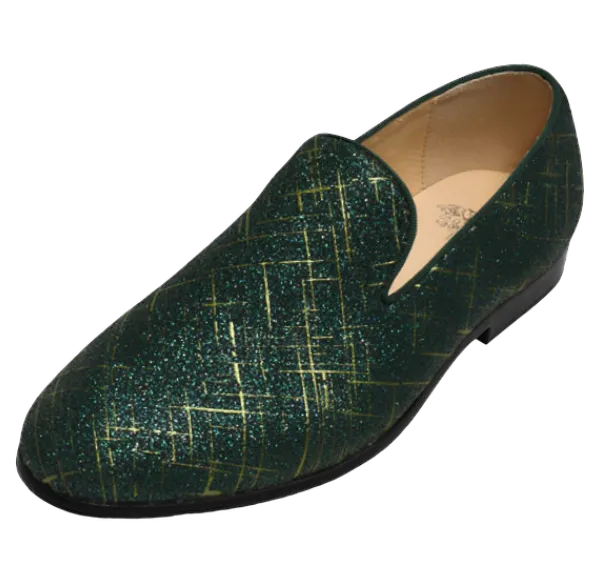 Green Men's Shoes Fashion Design Slip-On Loafer By Royal Shoes