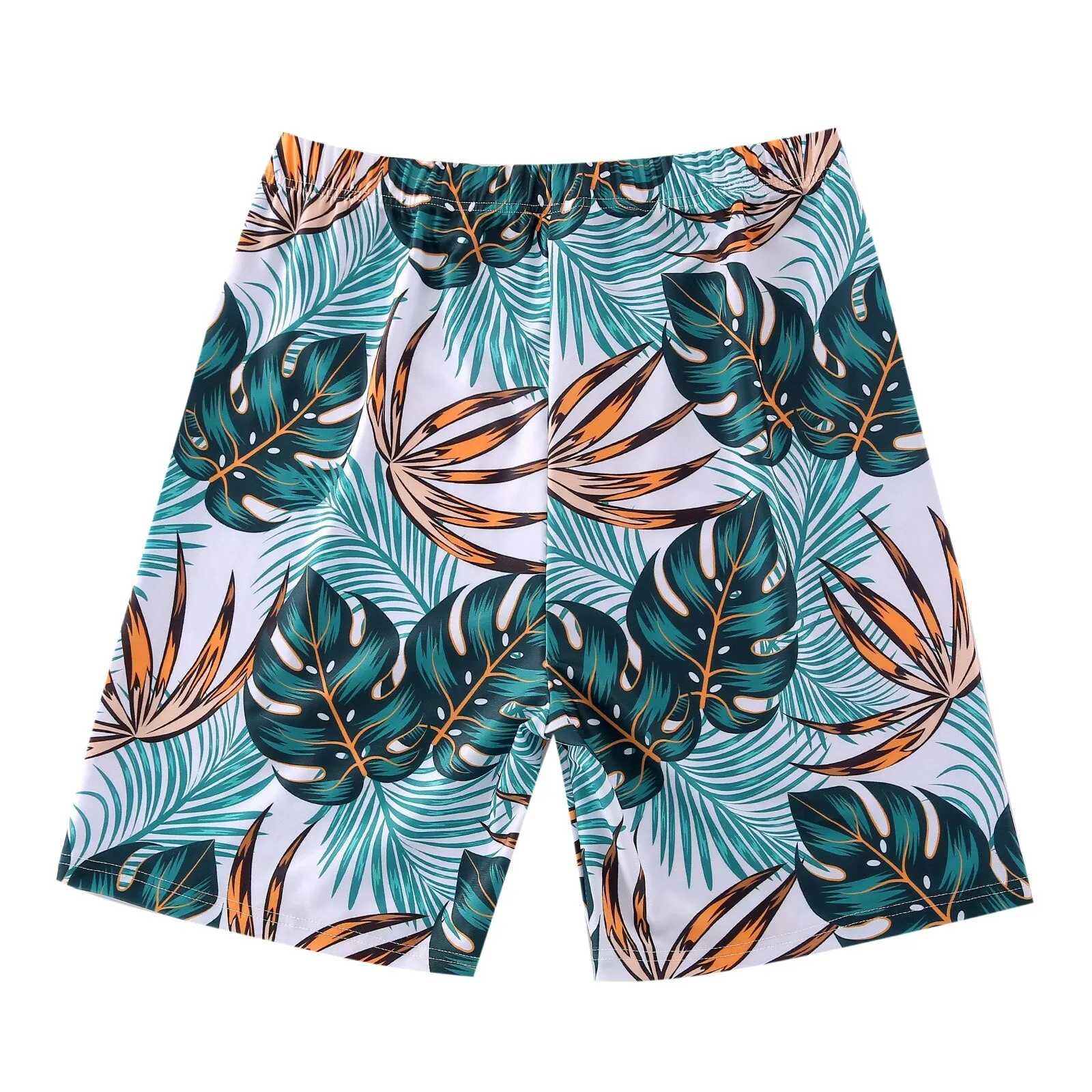 Green Palm Leaves Matching Family Bathing Suit