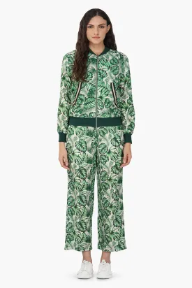 Green Palm Printed Pants