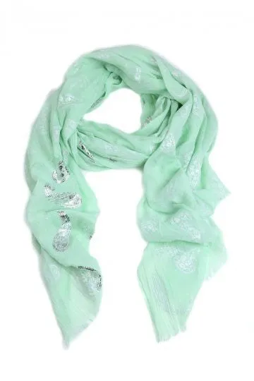 Green Pistachio Shimmer Scarf