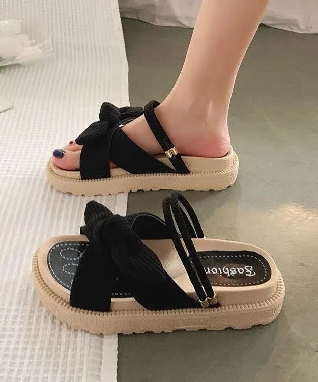 Green Platform Women Stylish Splicing Slide Sandals Peep Toe UU015