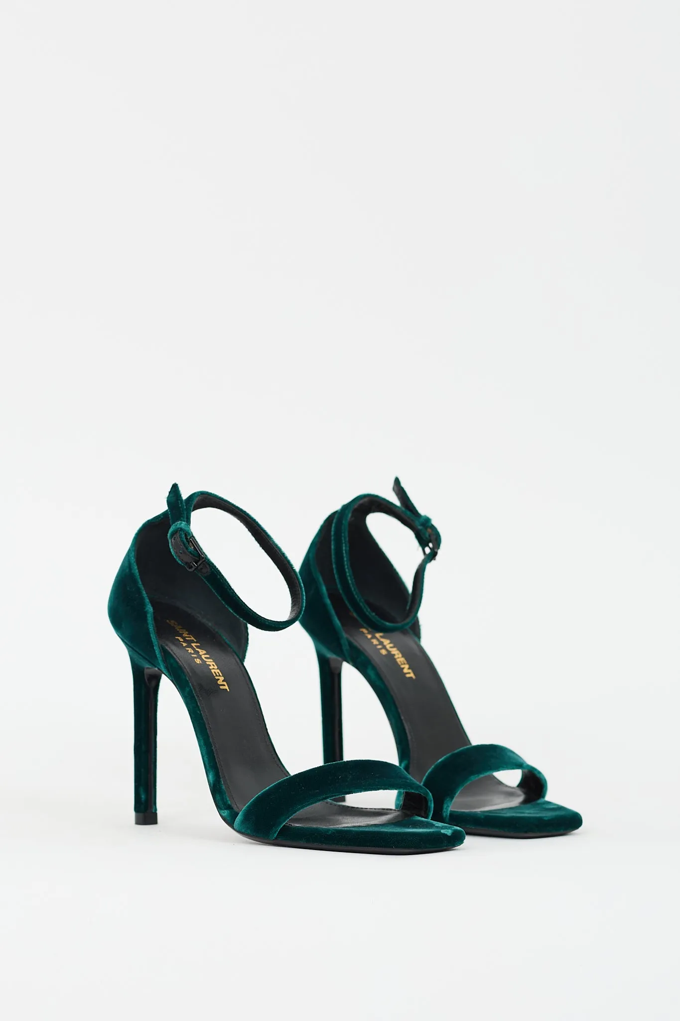 Green Velvet Jane Heel