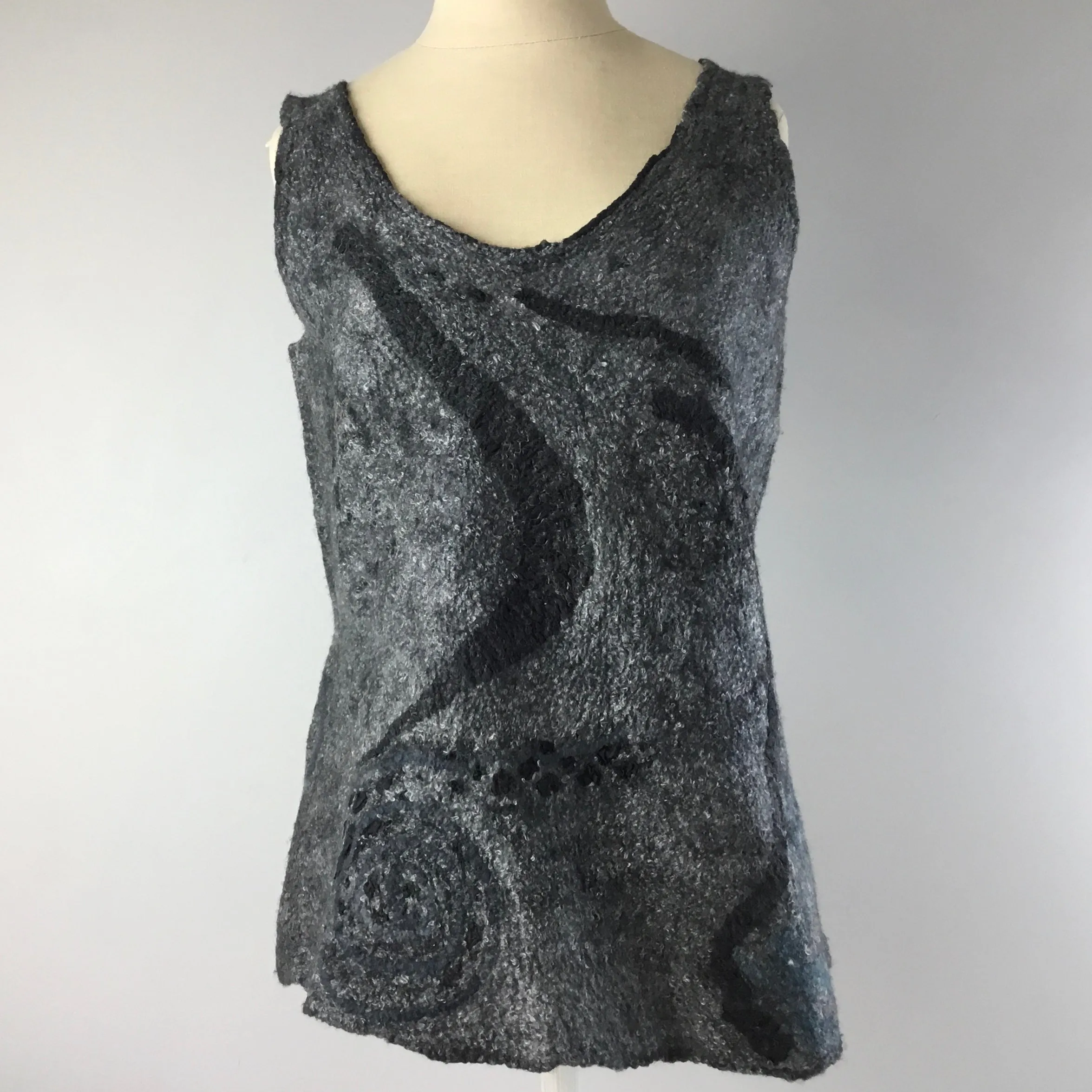 Grey Abstract Top