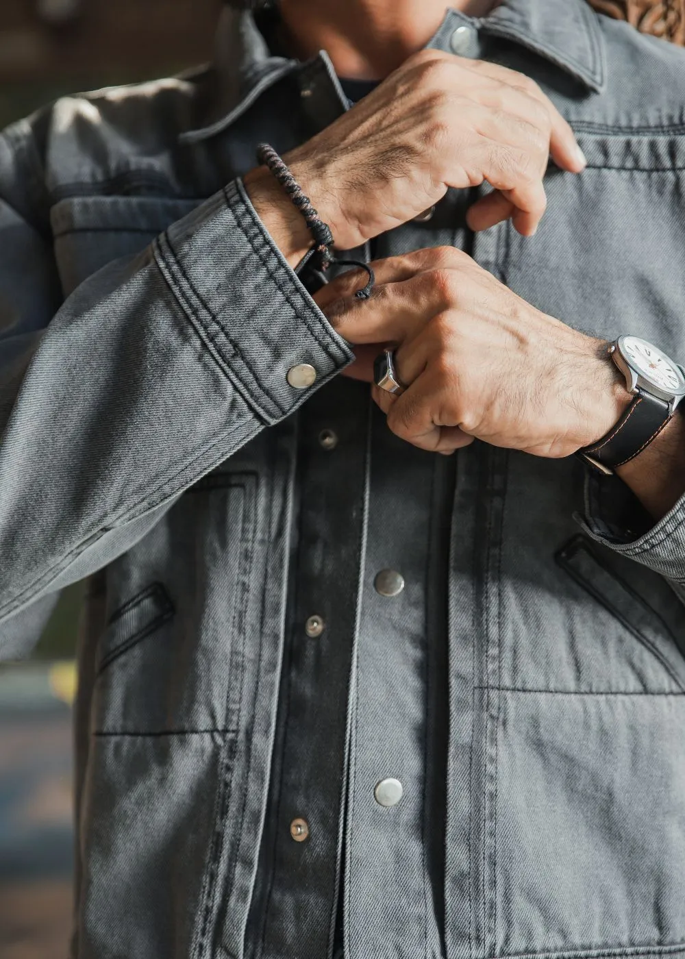 Grey Denim Jacket