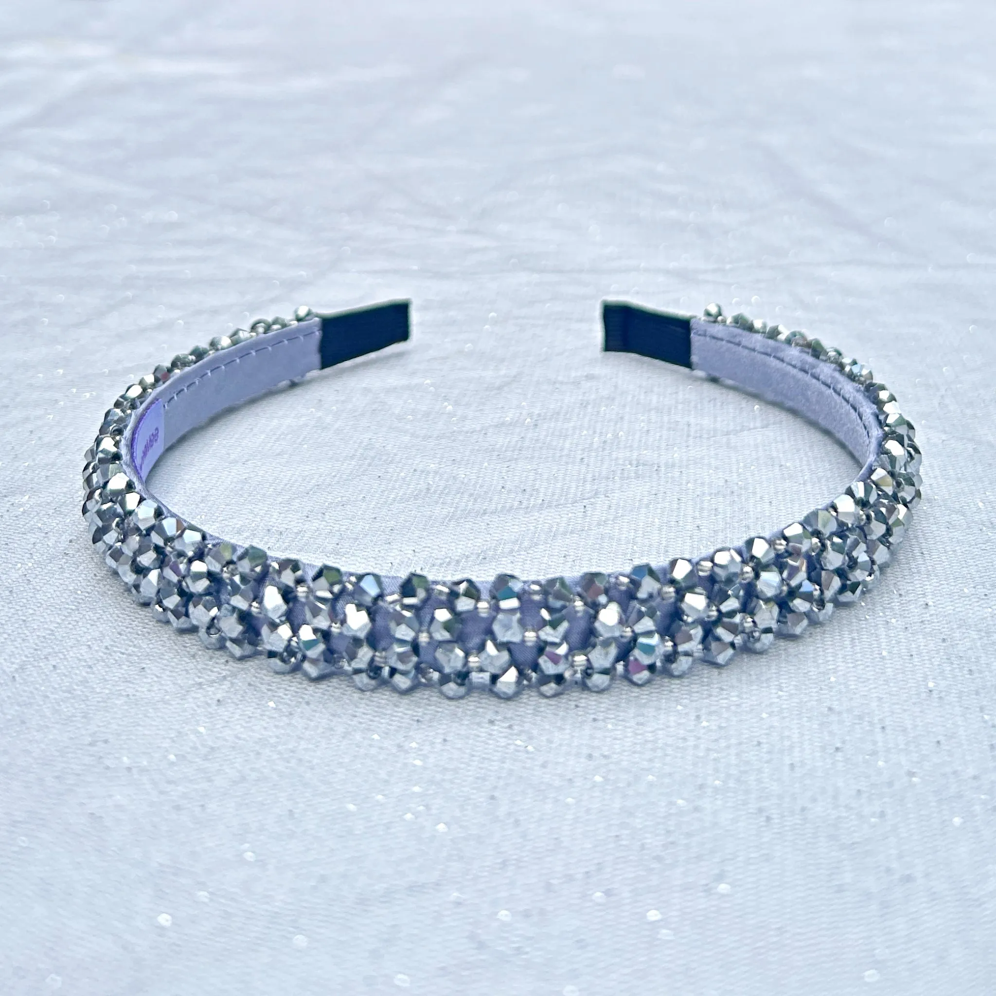 Grey Headband Thin Headband Sparkly