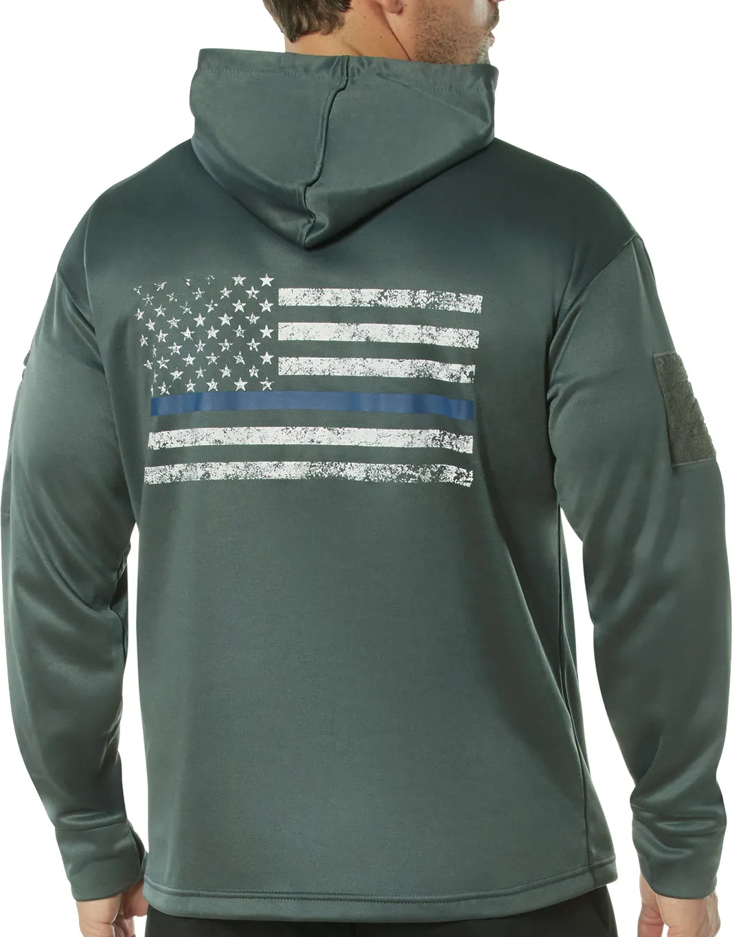 Grey Thin Blue Line Concealed Carry Hoodie