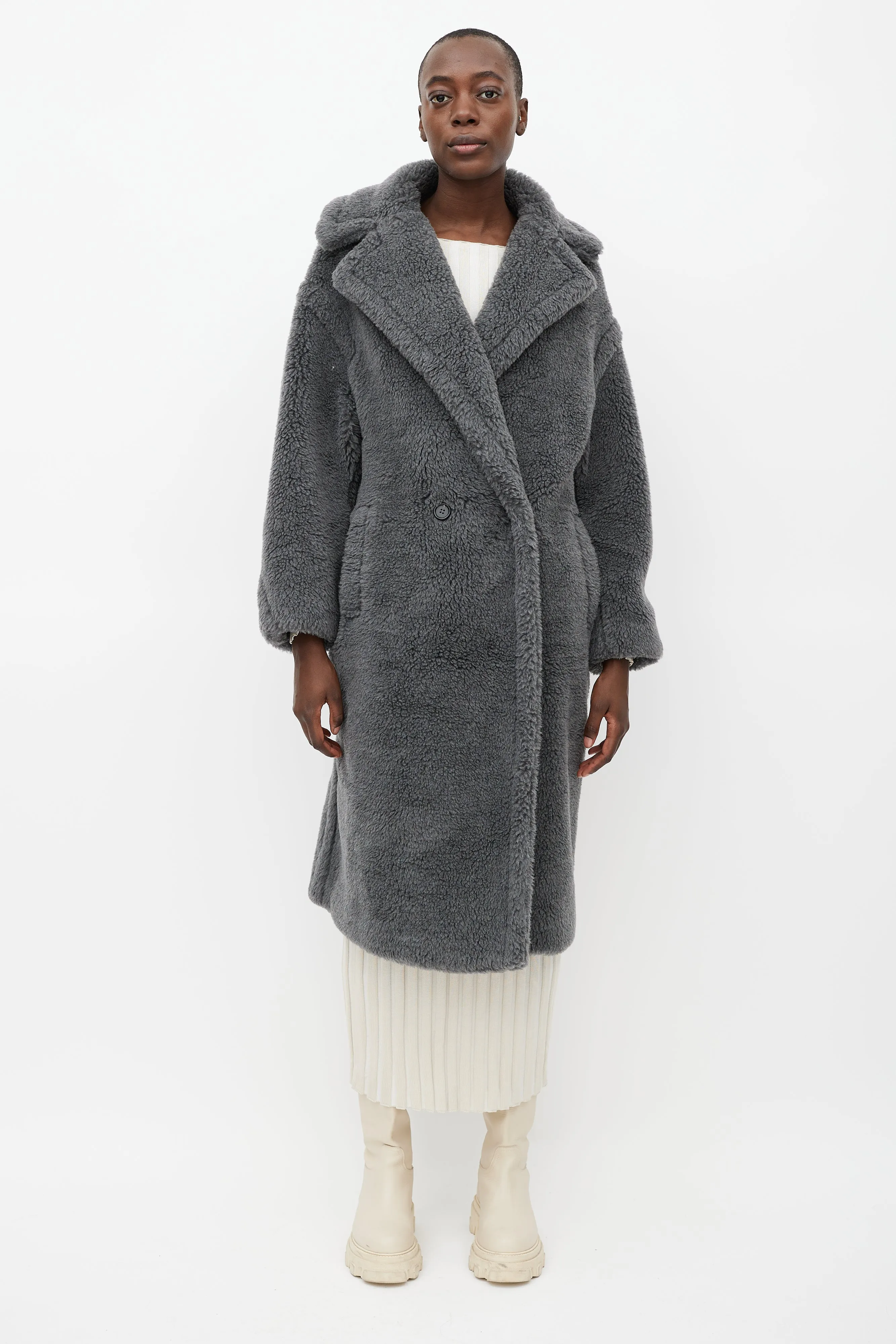 Grey Wool Teddy Icon Coat