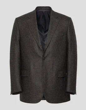 GREY/BROWN CHECK CASHMERE SPORT COAT - MTO