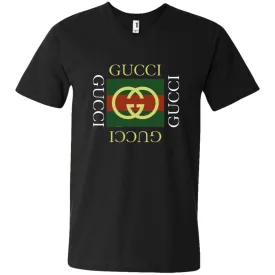 Gucci Logo Gift T-shirt Men V-Neck T-Shirt