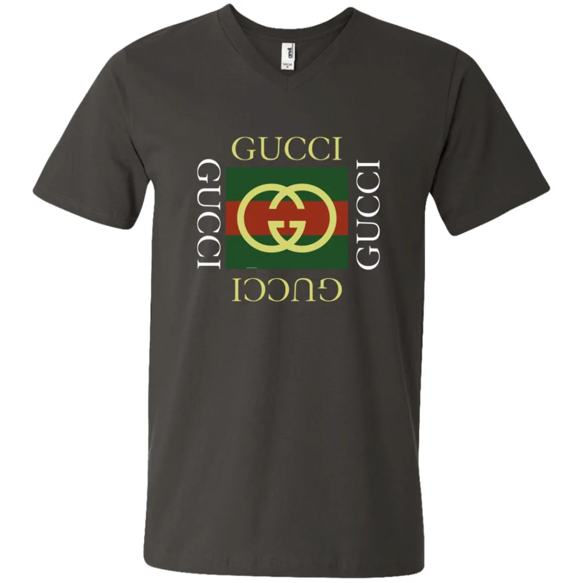 Gucci Logo Gift T-shirt Men V-Neck T-Shirt