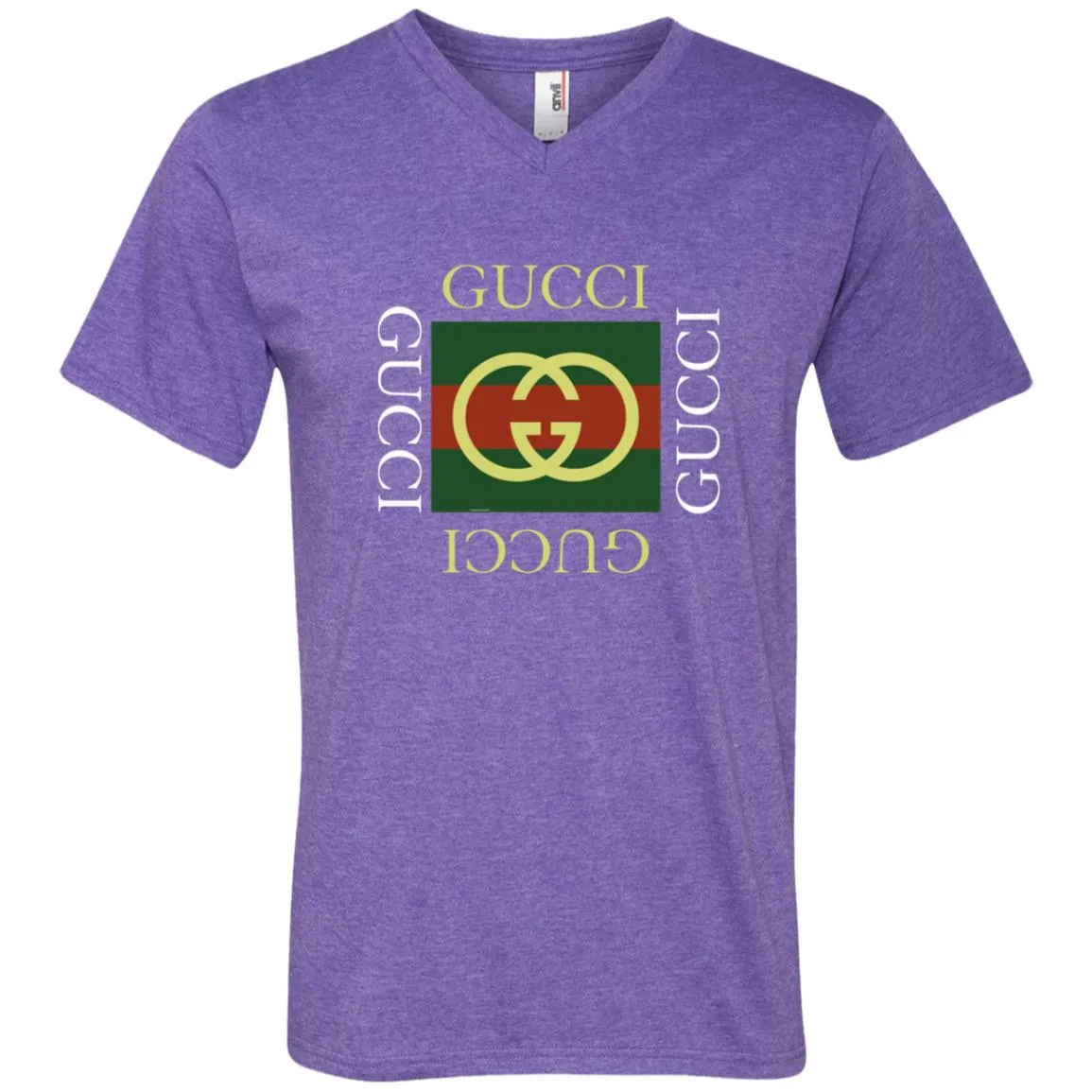 Gucci Logo Gift T-shirt Men V-Neck T-Shirt