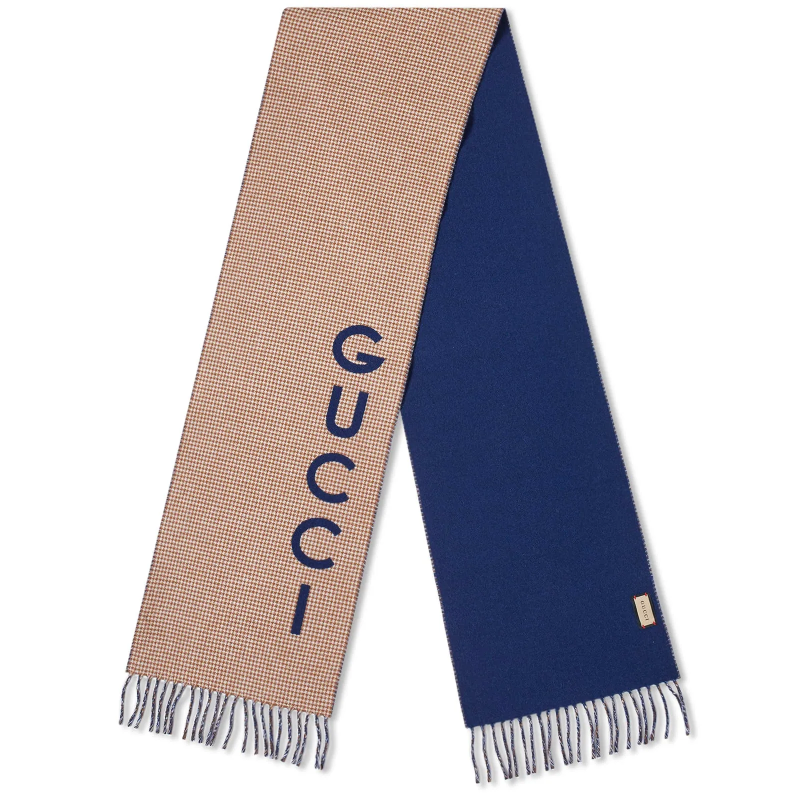 Gucci Poulette Scarf, Ivory & Blue