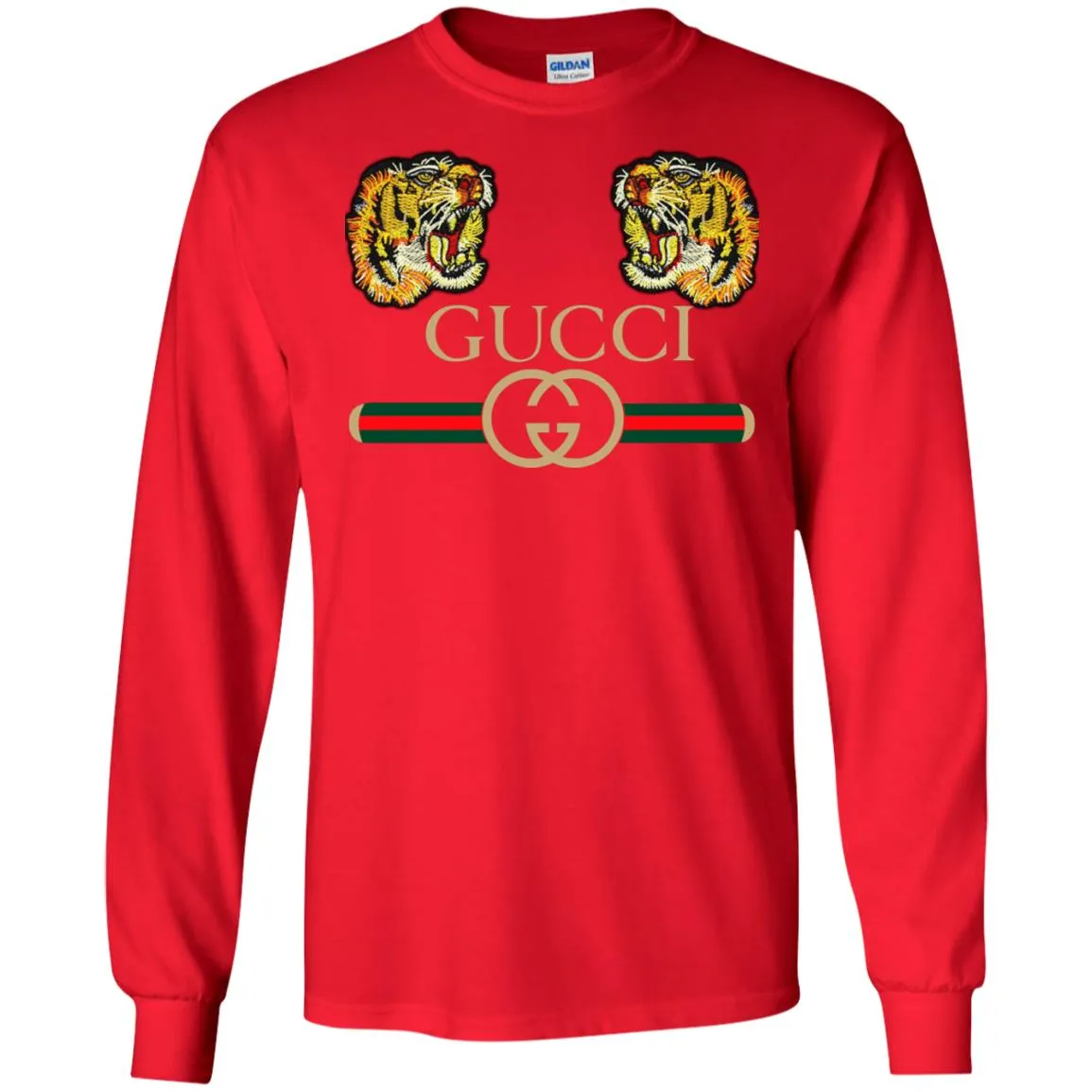 Gucci Tiger Love T-shirt Men Long Sleeve Shirt