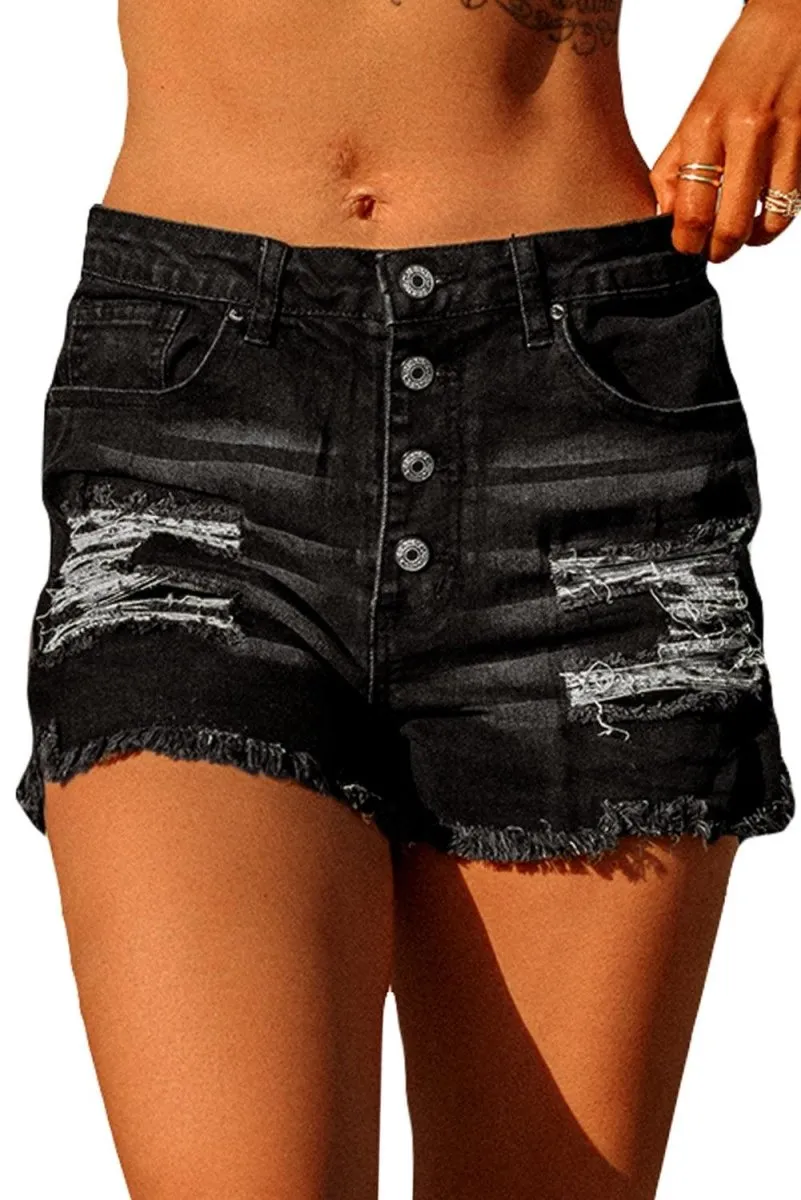 Gypsy Mid-rise Distressed Denim Shorts