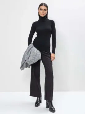 H Black Turtleneck Sweater