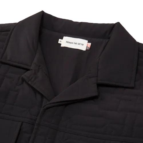 H QUILTED JACKET
 HTG230166-BLACK