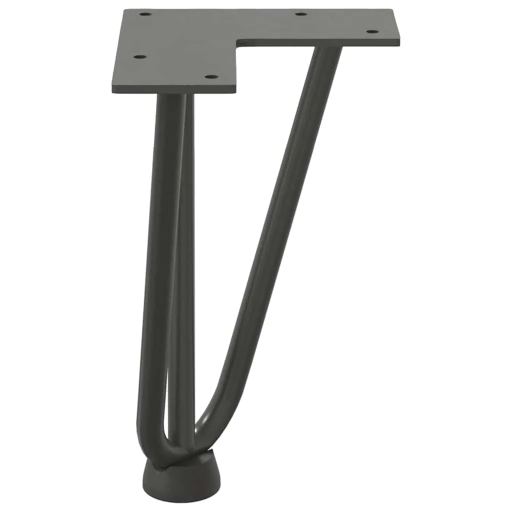 Hairpin Table Legs 4 pcs Anthracite 20 cm Solid Steel