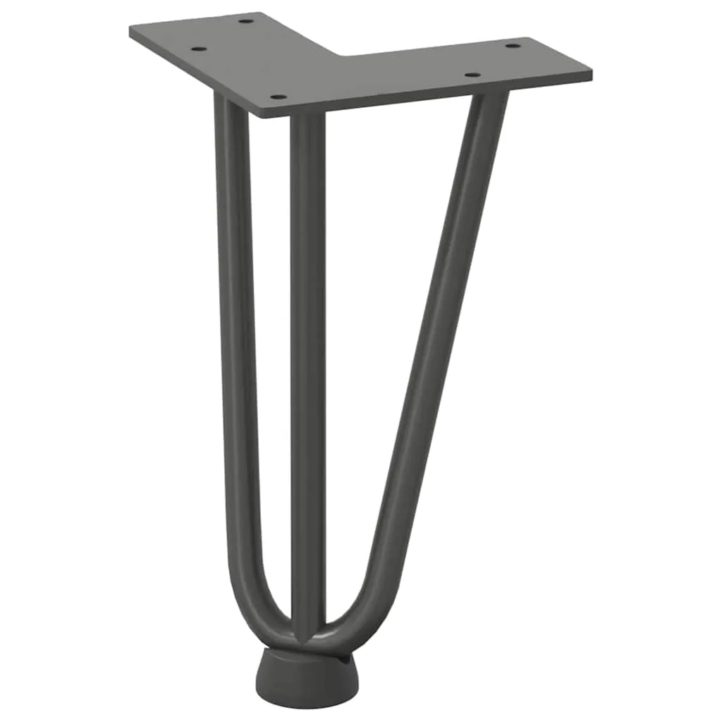 Hairpin Table Legs 4 pcs Anthracite 20 cm Solid Steel