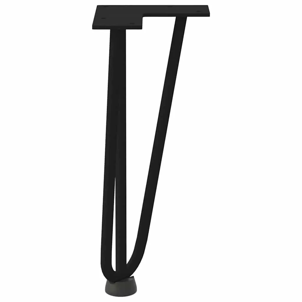 Hairpin Table Legs 4 pcs Black 30 cm Solid Steel