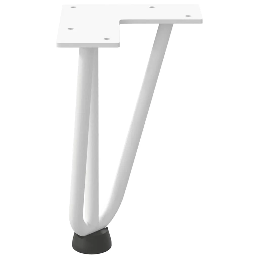 Hairpin Table Legs 4 pcs White 20 cm Solid Steel