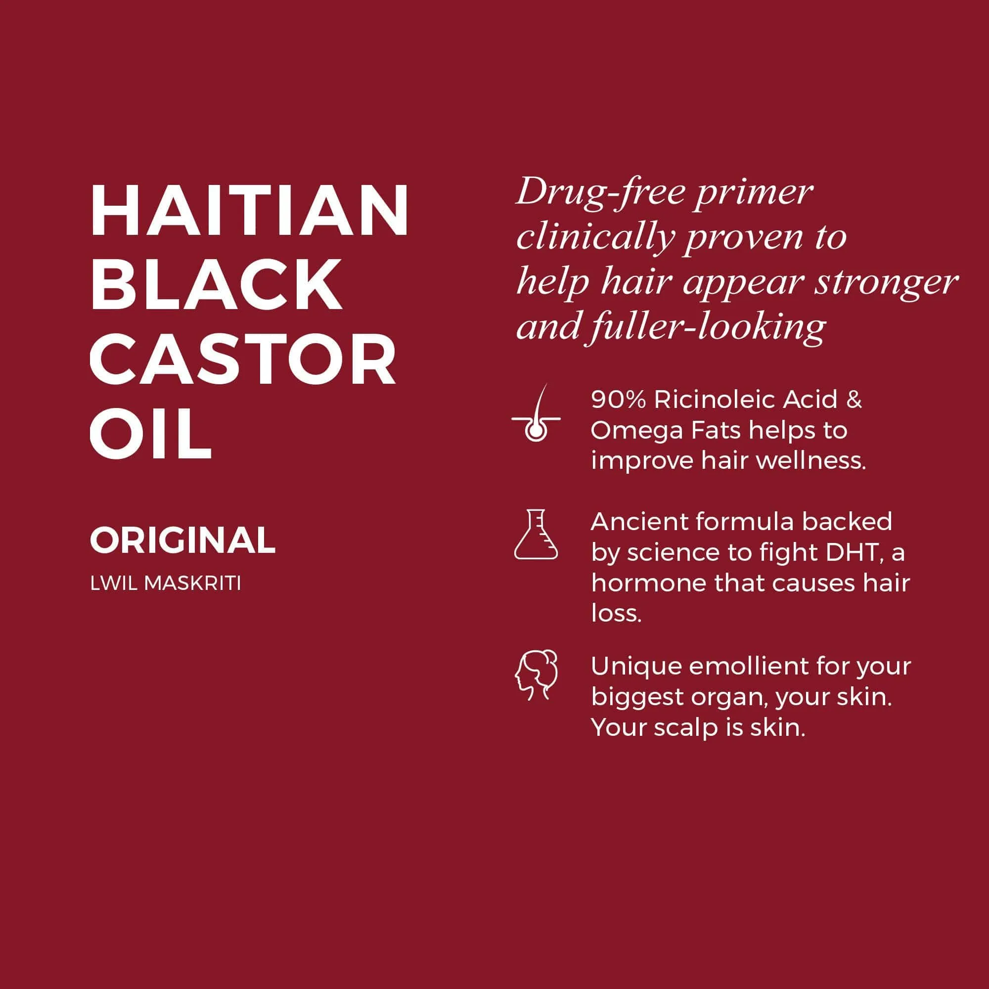 Haitian Black Castor Oil - Original (3.4oz) Super Size