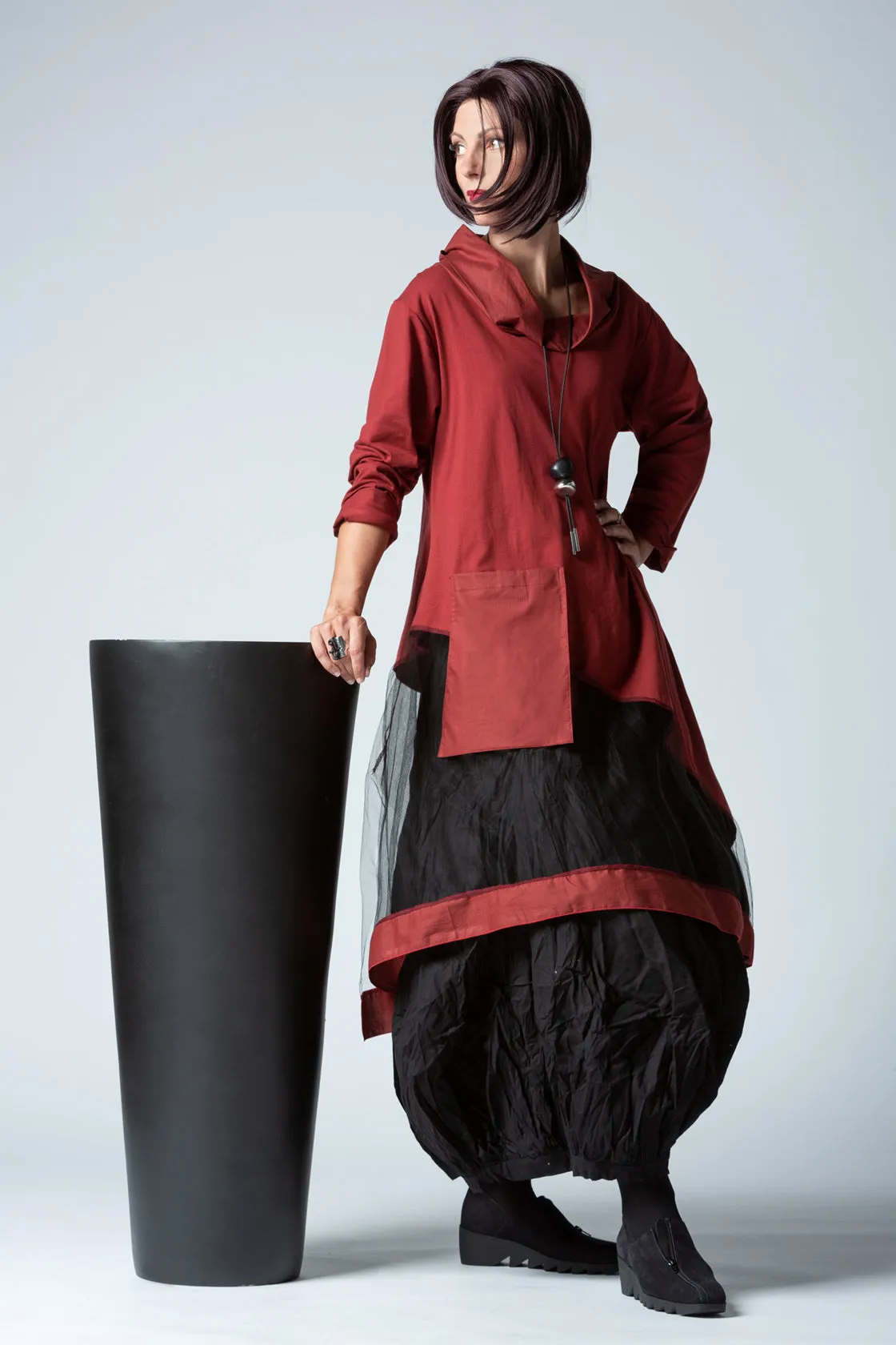 Hakuba Tunic in Cranberry Tokyo