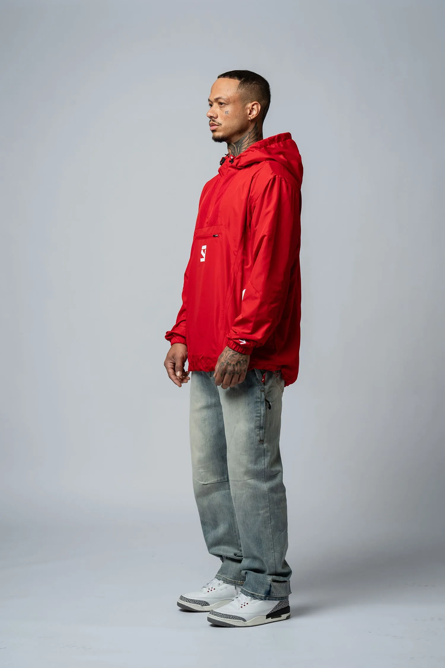 Half Zip Windbreaker Jacket