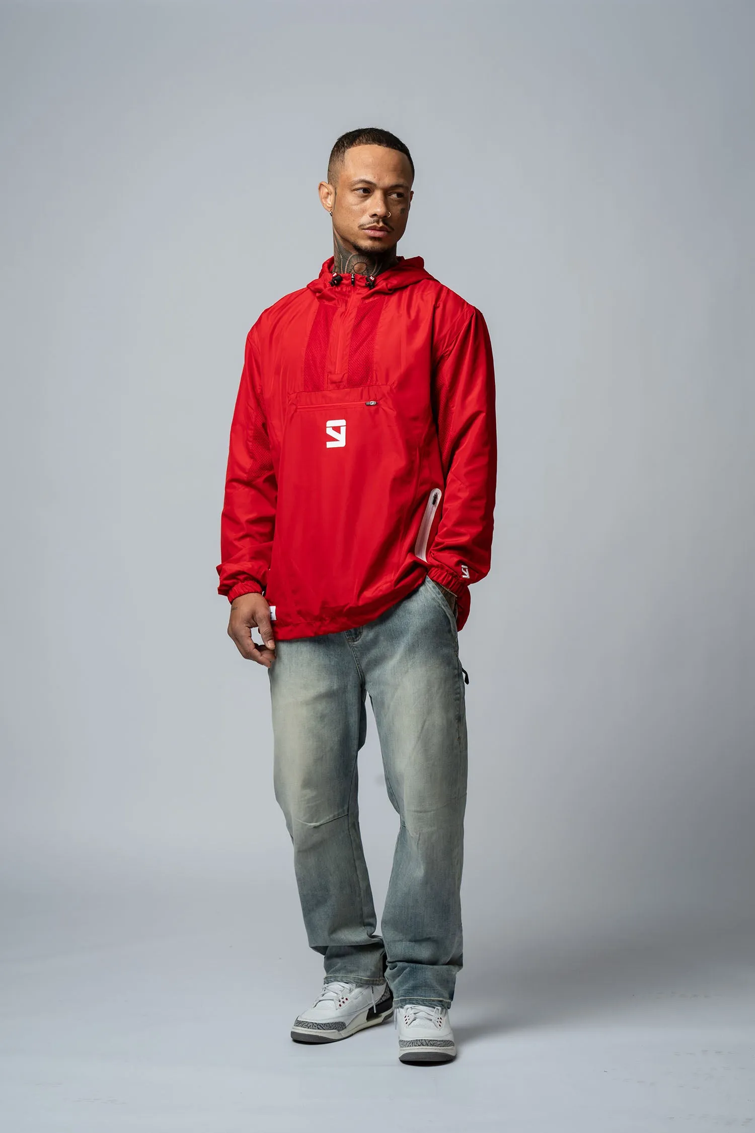 Half Zip Windbreaker Jacket