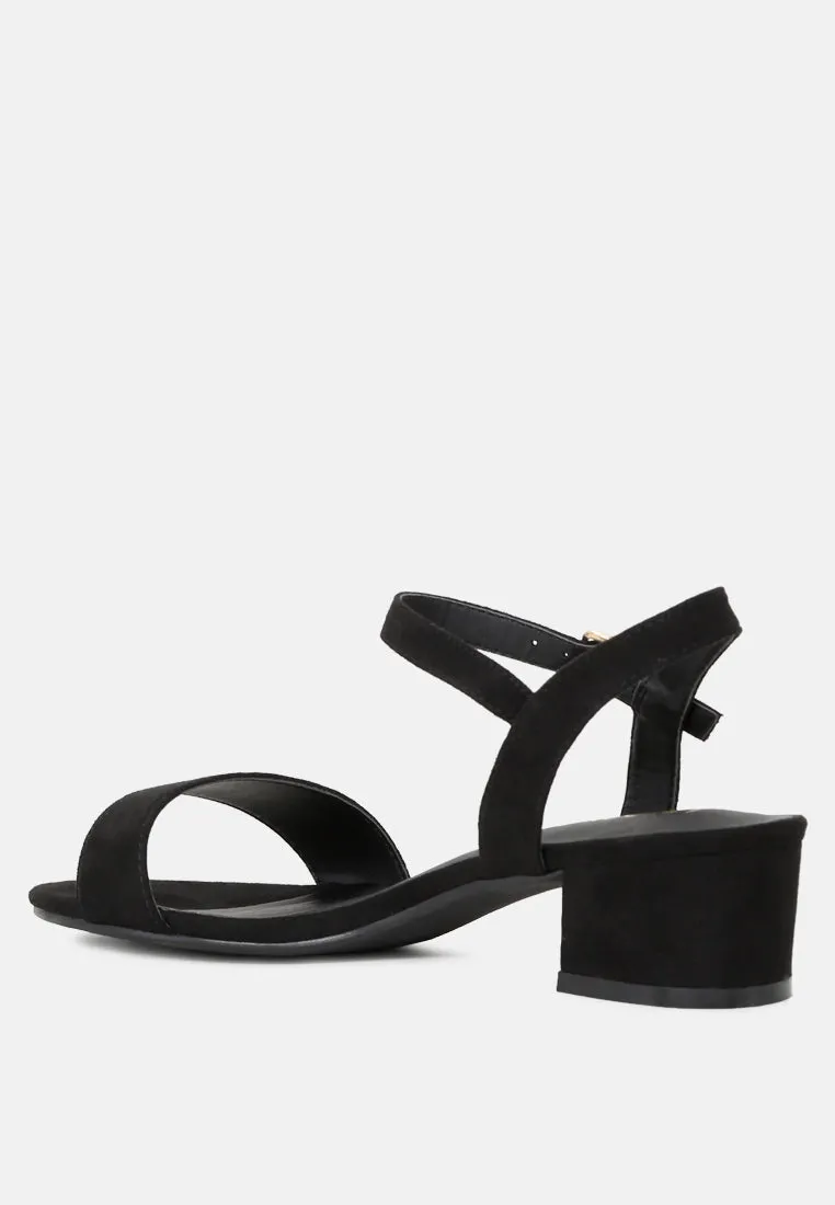 Halley Ankle Strap Low Heel Sandals