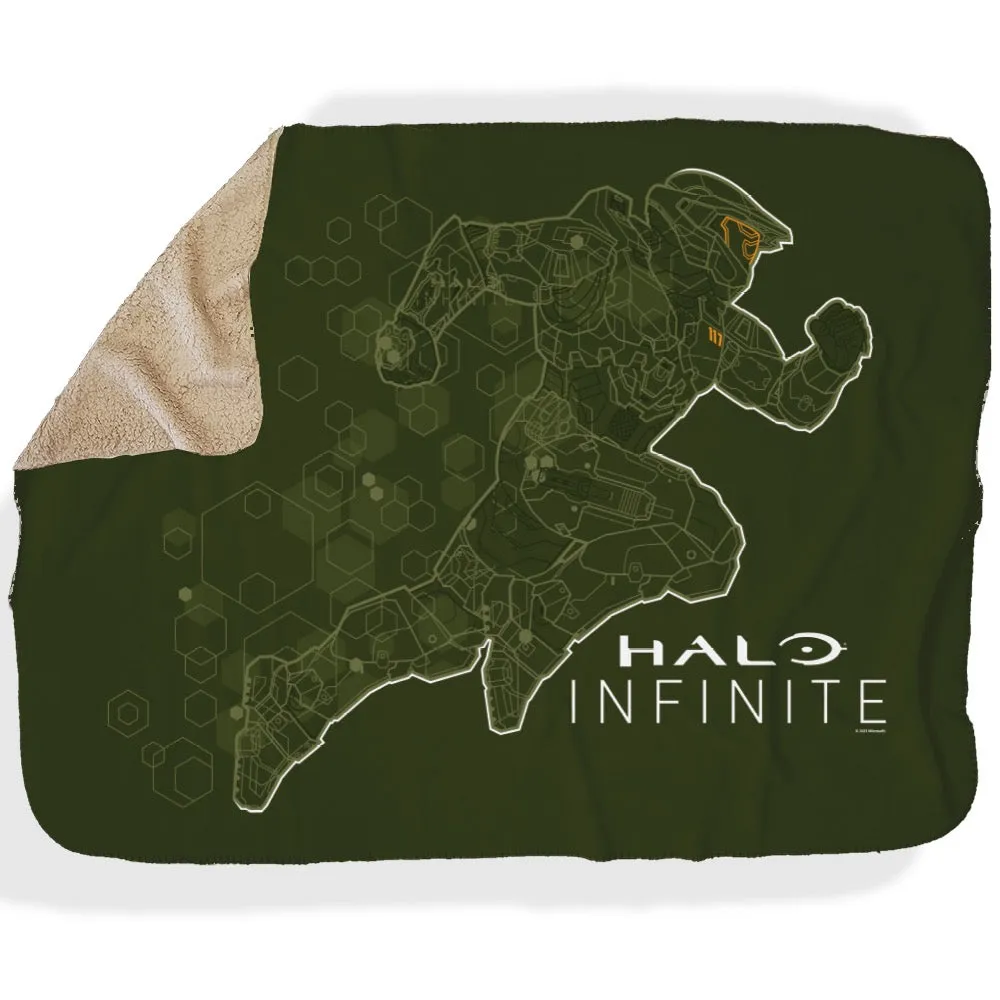 Halo Infinite Sprinting Master Chief Sherpa Blanket