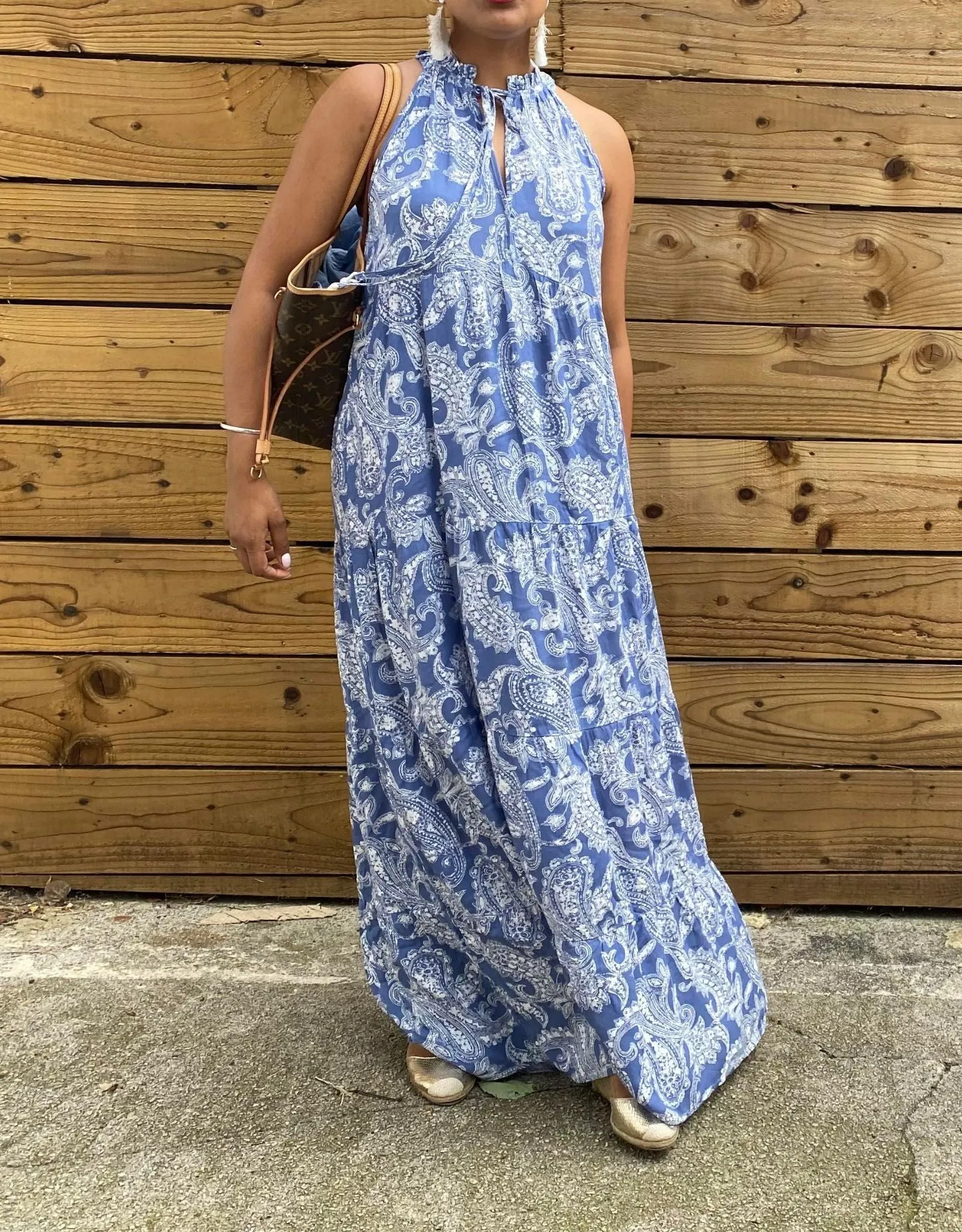 Halter Neck Paisley Summer Dress